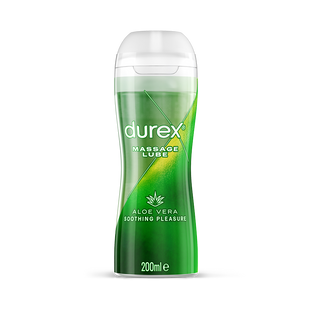 40410119602258//Durex UK Lube Durex 2 in 1 Soothing Aloe Vera Massage Water Based Lube 200ml