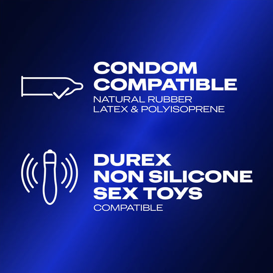 Condom compatible Natural rubber, Latex & polyisoprene; Durex Non Silicone sex toys compatible