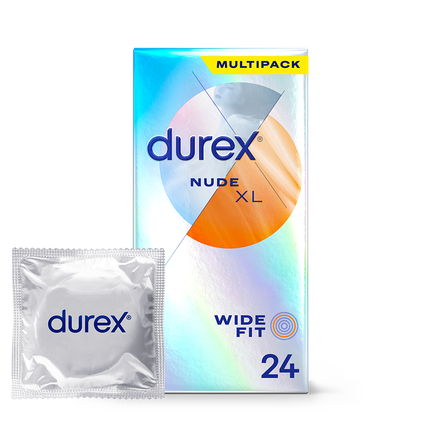 Durex UK Condoms 24 Durex Nude Wide Fit Condoms