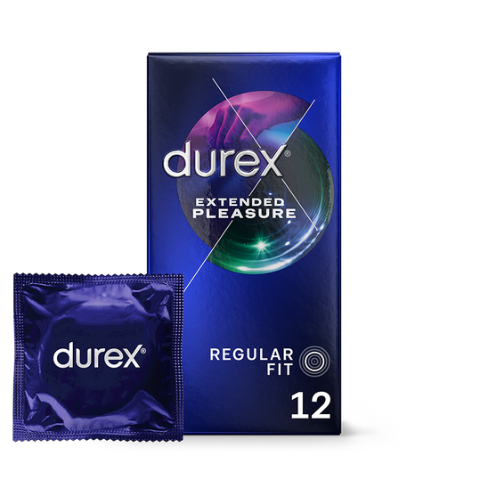 Durex UK Last Longer PlayBox - Extended Pleasure Regular Fit Condoms 12 pack