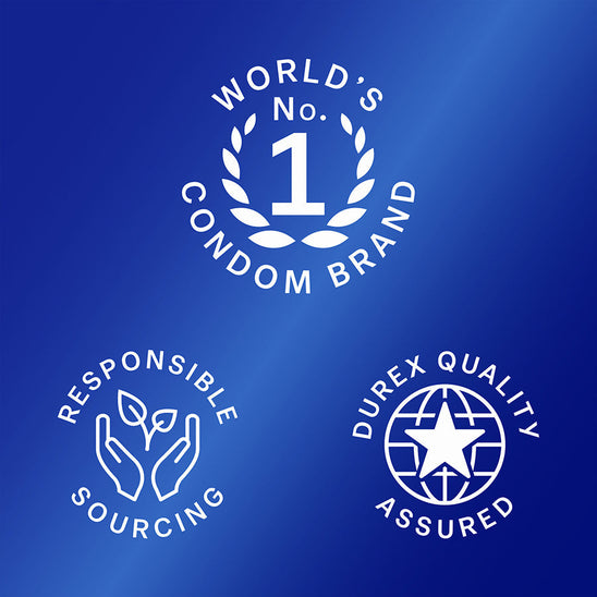 Wordl's no. 1 condom brand; responsible sourcing; Durex quality assured