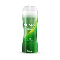Durex UK Lube Durex 2 in 1 Soothing Aloe Vera Massage Water Based Lube 200ml