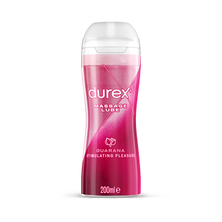 Durex UK Lube Durex 2 in 1 Stimulating Guarana Massage Water Based Lube 200ml