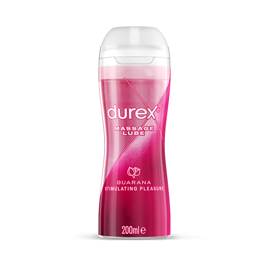 Durex UK Lube Durex 2 in 1 Stimulating Guarana Massage Water Based Lube 200ml