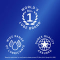 World's no. 1 lube brand based on sales data. For verification, please contact PO BOX 4044, Slough, SL1 0NS; Wide range of lubricants; Durex quality assured