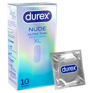 Durex Nude Ultra Thin Wide Fit Condoms 10 pack