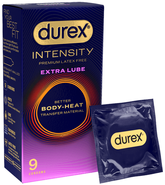 Durex Intensity Condoms Extra Lube 9 Pack