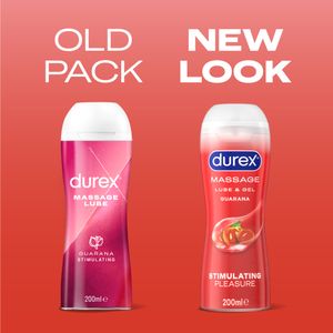 Durex 2 in 1 Stimulating Guarana Massage Water Based Lube 200ml