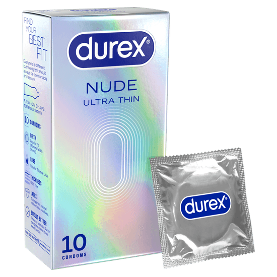Durex Nude Ultra Thin Regular Fit Condoms 10 pack